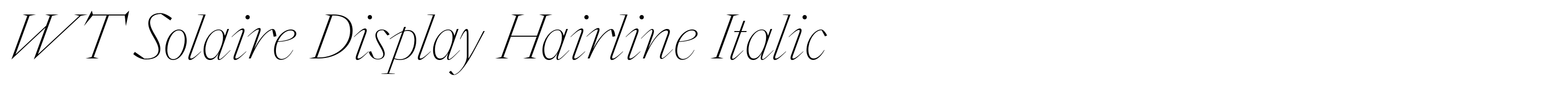 WT Solaire Display Hairline Italic